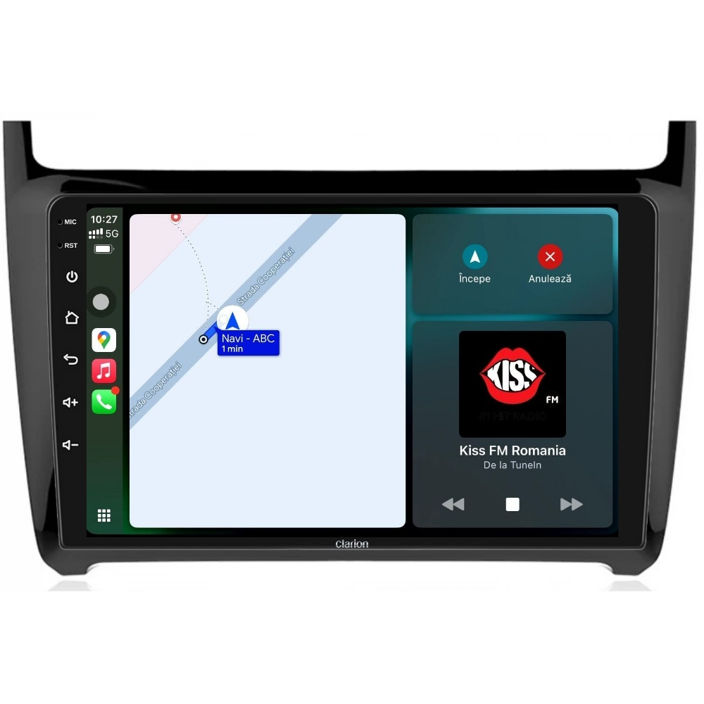 Navigatie CLARION VW Polo 6R 2009-2018 9 inch 4GB 64GB 4 CORE [2]