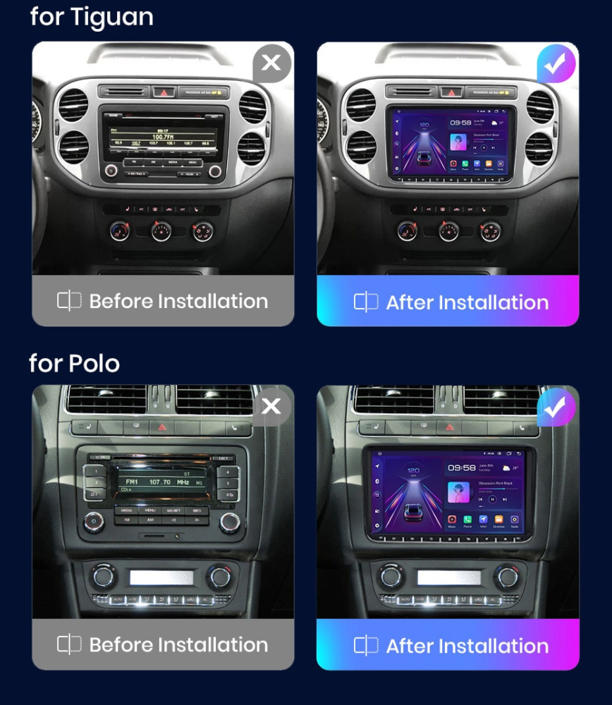 Navigatie Skoda Superb 2 2008-2015 9 inch 1GB 32GB 4 Core [3]