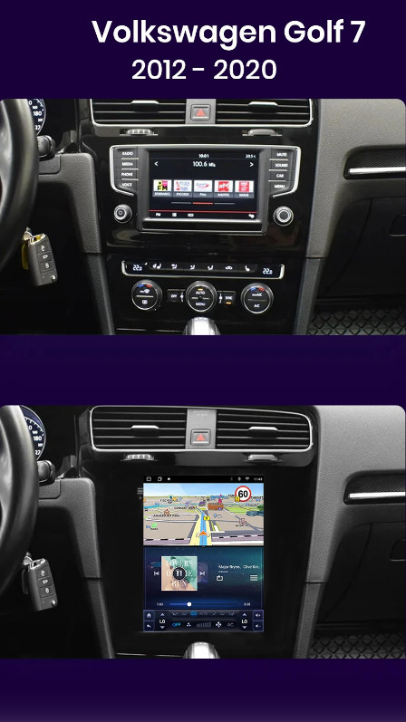 Navigatie Tip Tesla VW Golf 7 2012-2020 9.7 inch 6GB 128GB 8 Core 4G [3]