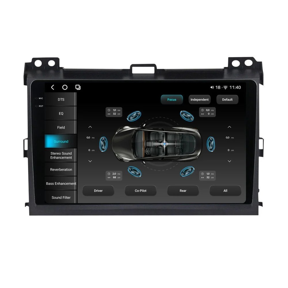 Navigatie Toyota Land Cruiser Prado J12 2002-2010 2K QLED 12GB 256GB 8 Core 4G [4]