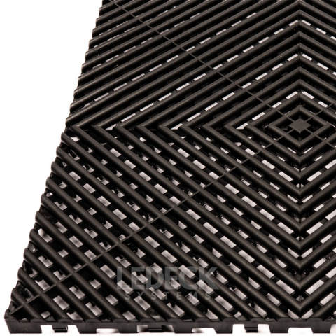 Pardoseala Modulara Plastic PP – Exterior, Garaj Auto, Service, Terasa - NEGRU (preț pe m²) [2]