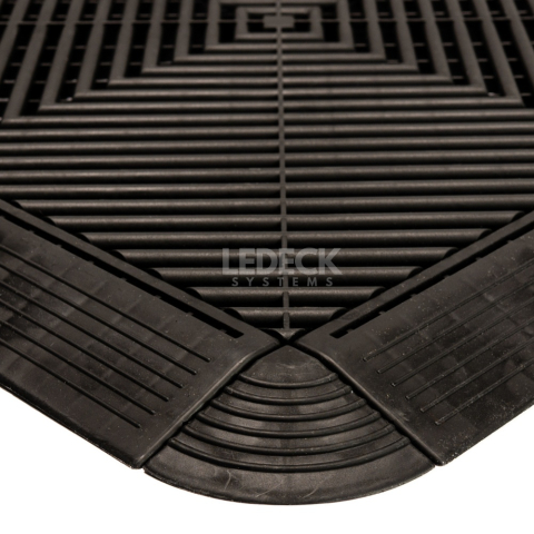Colț Pardoseala Modulara Plastic PP – NEGRU [1]