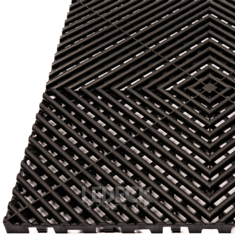 Pardoseala Modulara Plastic PP – Exterior, Garaj Auto, Service, Terasa - NEGRU [2]