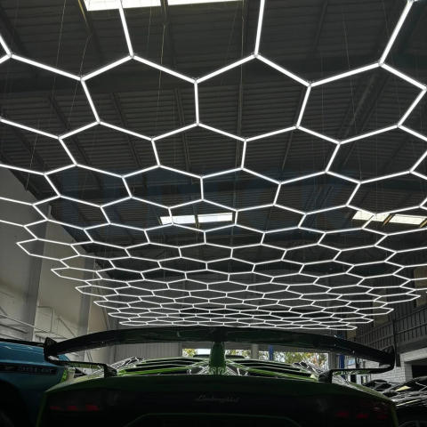 Lumină LED Hexagonală Modulară Custom – Sistem Extensibil Honeycomb pentru Spații Profesionale [6]