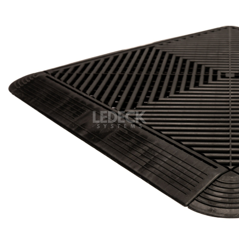 Rampa laterală cu prindere exterioară (mama) – Pardoseala Modulara Plastic PP – Negru [4]