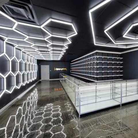Lumină LED Hexagonală Modulară Custom – Sistem Extensibil Honeycomb pentru Spații Profesionale [4]