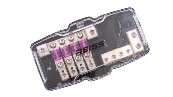 CONECTICA - Distribuitor curent Reiss Audio RS-4AFS4, 4 IN  8 Out, sigurante Mini ANL