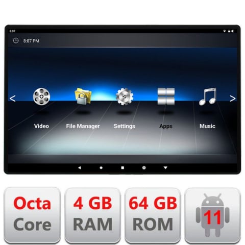 MULTIMEDIA - Monitor 10.1" Android 11 pentru tetieră Ecran IPS tactil HD Video Music TV Player Intrare HDMI WiFi