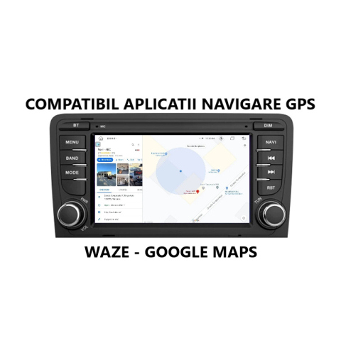 Navigatie Audi A3 2003-2011 7 inch 1GB 16GB 4 Core - Carplay Wireless [1]