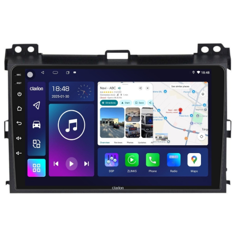 TOYOTA - Navigatie CLARION Toyota Land Cruser Prado J12 2002-2010 9 inch 4GB 64GB 8 CORE