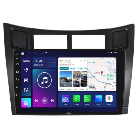 TOYOTA - Navigatie CLARION Toyota Yaris P9 2005-2015 9 inch 2GB 32GB 8 CORE