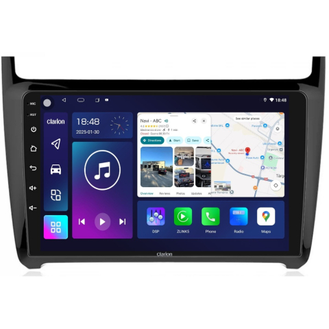 VW - Navigatie CLARION VW Polo 6R 2009-2018 9 inch 4GB 64GB 8 CORE