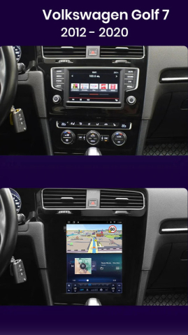 Navigatie Tip Tesla VW Golf 7 2012-2020 9.7 inch 2GB 32GB 8 Core 4G [2]