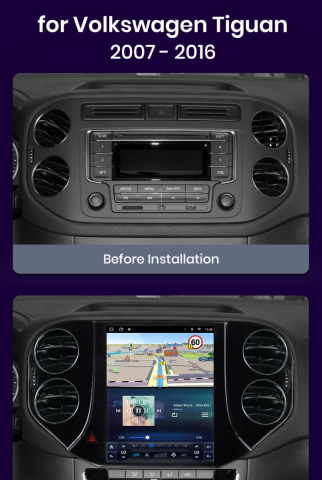 VW - Navigatie TIP TESLA VW Tiguan 1 2007-2018 9.7 inch 6GB 128GB 8 Core 4G