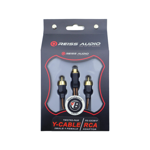 CABLU RCA - Reiss Audio RS-GX2M1F – Adaptor RCA Y Premium 2 Tată → 1 Mamă