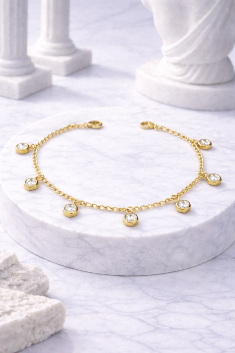 Brățară de picior „Dawn Kiss” – oțel inoxidabil placat cu aur 18K – Revanum [3]