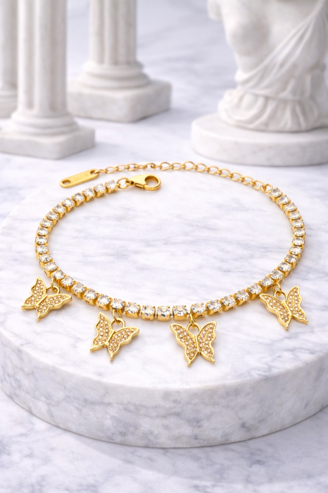 Brățară de picior „Sun Grace” – oțel inoxidabil placat cu aur 18K – Revanum [3]