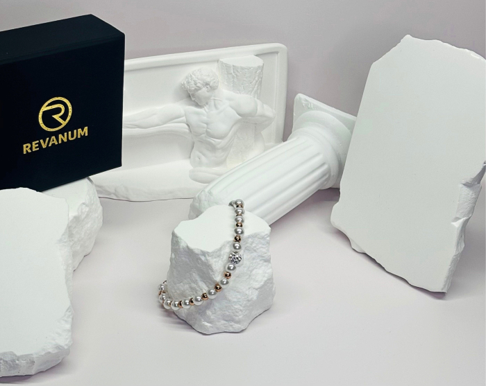 Brățară „Pearl Harmony” cu perle – oțel inoxidabil placat cu aur 18K – Revanum [4]