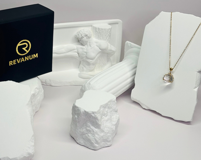 Colier „Frozen Desire” – oțel inoxidabil placat cu aur 18K – Revanum [4]