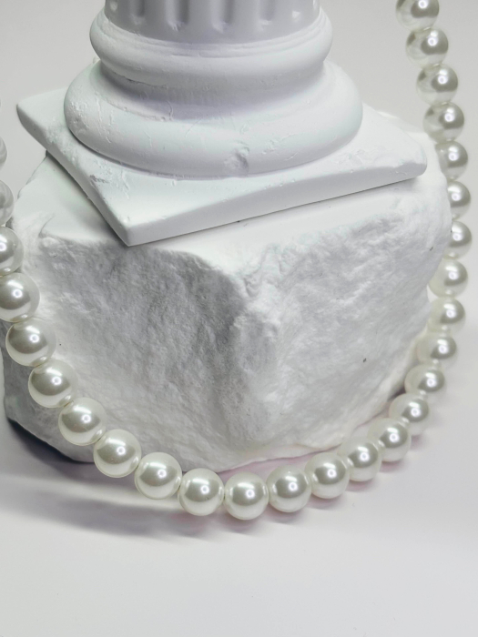 Set „Delicate Light” – colier & brățară cu perle, din oțel inoxidabil placat cu aur 18K – Revanum [3]