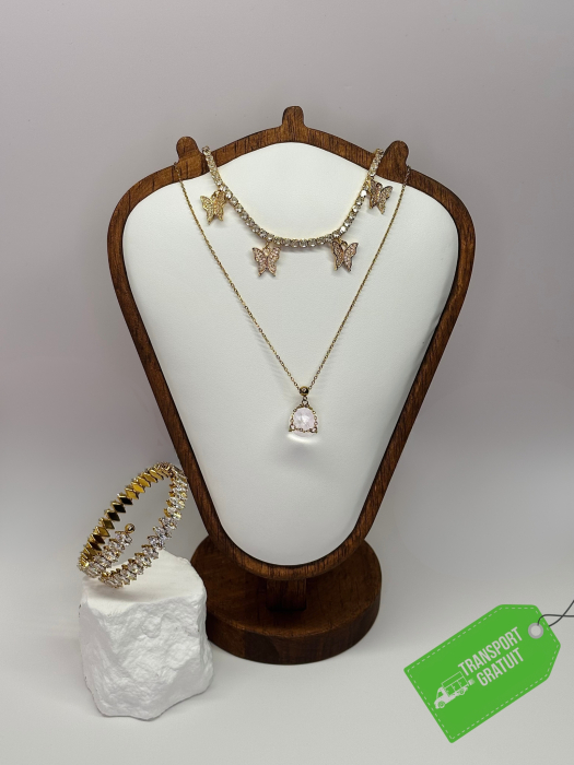 Set „Dominance Luxury” – colier & brățară din oțel inoxidabil placat cu aur 18K – Revanum [1]