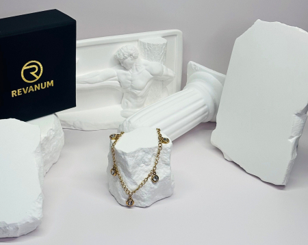 Brățară de picior „Dawn Kiss” – oțel inoxidabil placat cu aur 18K – Revanum [3]