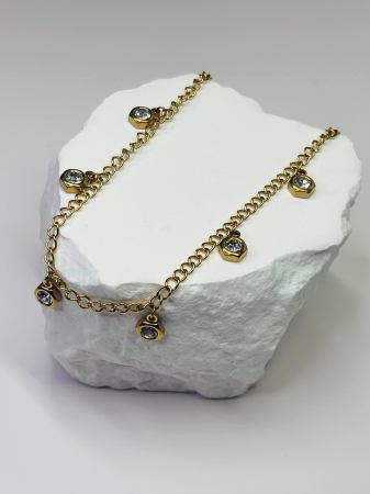 Brățară de picior „Dawn Kiss” – oțel inoxidabil placat cu aur 18K – Revanum [1]