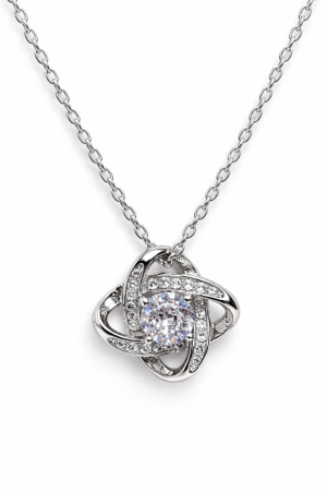 Coliere - Colier „Celestia” – oțel inoxidabil placat cu aur alb 18K – Revanum