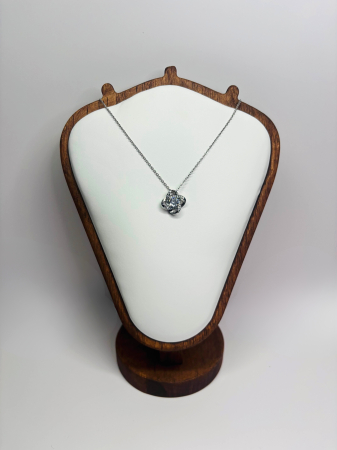 Colier „Celestia” – oțel inoxidabil placat cu aur alb 18K – Revanum [1]