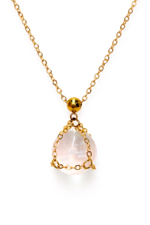 Coliere - Colier „Frozen Desire” – oțel inoxidabil placat cu aur 18K – Revanum