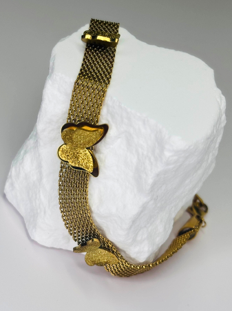 Set „Ethereal Love” – colier și brățară din oțel inoxidabil placat cu aur 18K, accente perlă – Revanum [4]