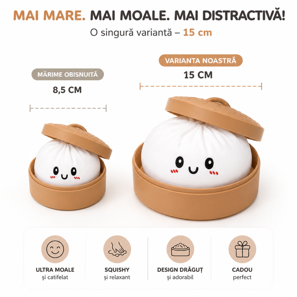 Set 4 Big Dumpling Squishy Color Mix - Jucarii Antistres in Cutie 10 x 10 cm [3]