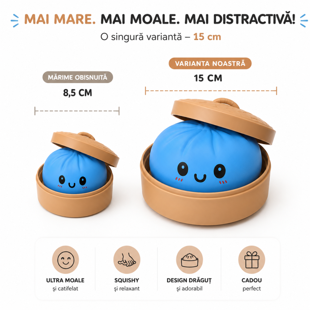 Set 4 Big Dumpling Squishy Color Mix - Jucarii Antistres in Cutie 10 x 10 cm [2]
