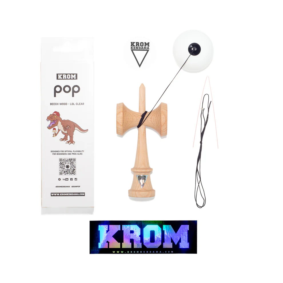 Cumpara Kendama Krom POP LOL STICKY White KROM <h2>Kendama Krom POP LOL White – Originală Lemn de Fag</h2><p><strong>Controlează mai bine fiecare trick</strong> datorită stratului <em>sticky</em> de pe tama (61 mm) și echilibrului optim al ken-ului din lemn de fag.</p><ul> <li>Lemn: fag finisaj de calitate</li> <li>Tama: 61 mm vopsea sticky pentru aderență</li> <li>Gaură centrală optimizată pentru lacing</li> <li>Sfoară rezistentă + bead incluse</li> <li>Potrivită pentru începători și avansați</li></ul><p>Concepută de <strong>KROM</strong> pentru sesiuni zilnice – de la primul spike până la combinații avansate de lighthouse lunars și stil flow.</p>. Kendama originala din lemn, ideala pentru freestyle, antrenament si competitie. Potrivita pentru incepatori si avansati. [8]