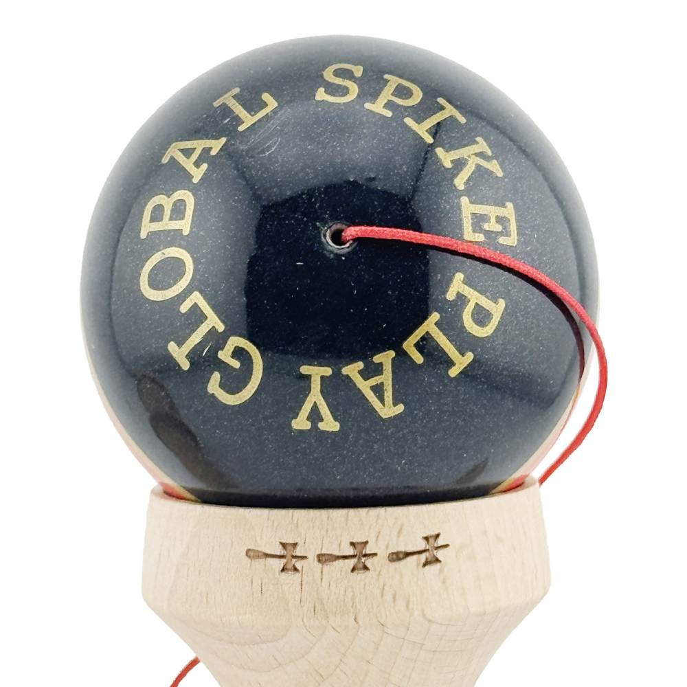 Kendama X ROYAL SPIKE, Profesionala, Cupe Mari, Super Sticky, Gaura in Baza, Rulment, Ata 55cm, Inel Rosu [8]