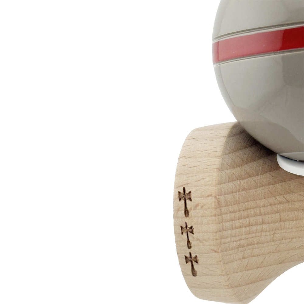 Kendama X Silken, Profesionala, Cupe Mari, Super Sticky, Gaura in Baza, Rulment, Ata 55cm, Ice Gri [6]