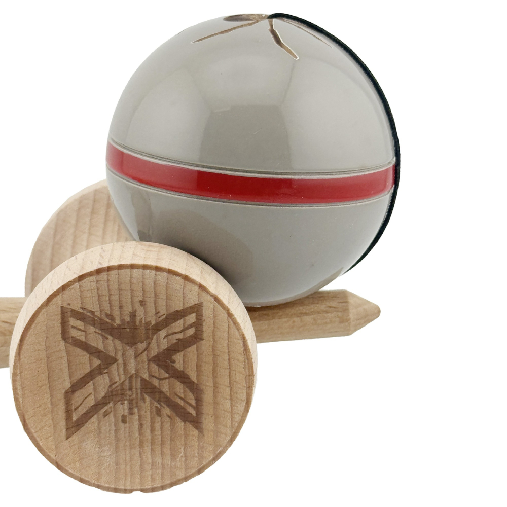 Kendama X Silken, Profesionala, Cupe Mari, Super Sticky, Gaura in Baza, Rulment, Ata 55cm, Ice Gri [7]