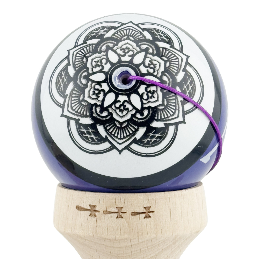 Kendama X Zen Series, Profesionala, Cupe Mari, Super Sticky, Gaura in Baza, Rulment, Ata 55cm, Violet [9]