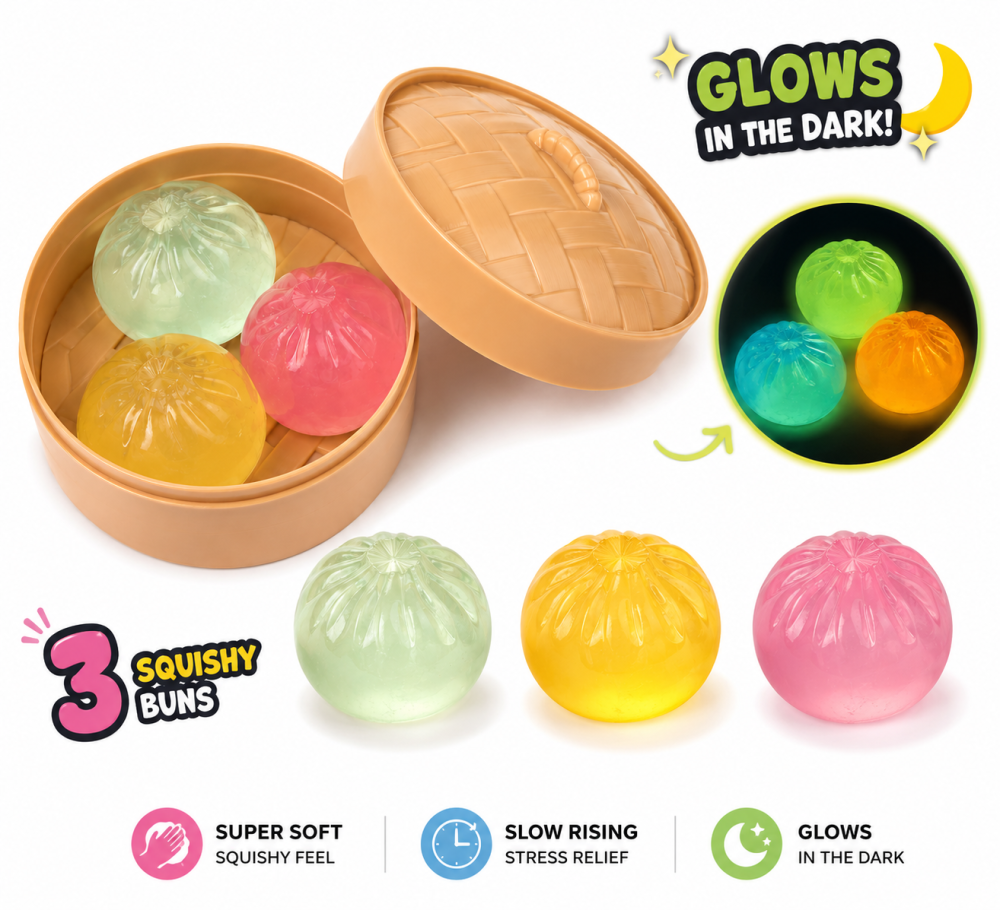 Set 3 Mini Dumpling Squishy - Jucarii Antistres Steamed Bun Mystery [2]