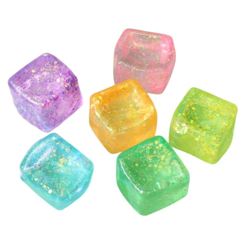 Jucarii Squishy - Cub Fidget 3D cu Sclipici Culoare Mix | REVO Market