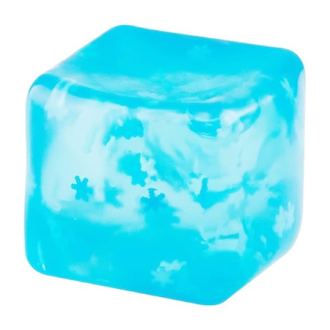Jucarii Squishy - Cub Fidget 3D de Gheata cu Fulgi Albastru - Jucarie Antistres REVO Market