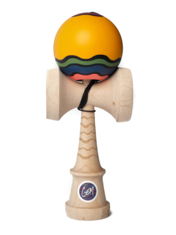 Cumpara George Marshall Signature Model Kendama - Sweets Sweets Sweets George Marshall Signature Model Kendama Product Features: Maple ken with etched wave lines Brilliant graphics on the tama from top to bottom Choice of Sticky Clear or Cushion Clear finish Extra string, sticker pack & instructions. Kendama originala din lemn, ideala pentru freestyle, antrenament si competitie. Potrivita pentru incepatori si avansati. [1]