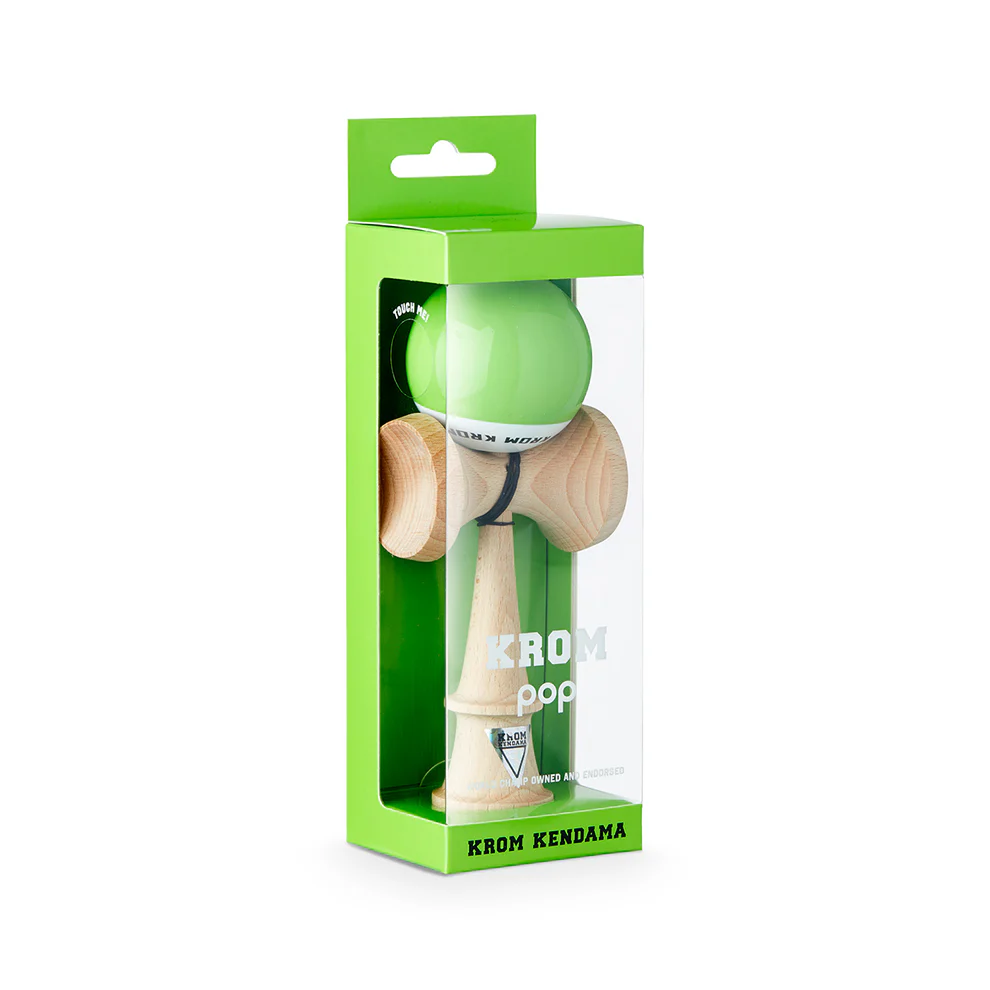 Cumpara Kendama Krom POP LOL STICKY Lime Green KROM <h2>Kendama Krom POP LOL Lime Green – Originală Lemn de Fag</h2><p><strong>Controlează mai bine fiecare trick</strong> datorită stratului <em>sticky</em> de pe tama (61 mm) și echilibrului optim al ken-ului din lemn de fag.</p><ul> <li>Lemn: fag finisaj de calitate</li> <li>Tama: 61 mm vopsea sticky pentru aderență</li> <li>Gaură centrală optimizată pentru lacing</li> <li>Sfoară rezistentă + bead incluse</li> <li>Potrivită pentru începători și avansați</li></ul><p>Concepută de <strong>KROM</strong> pentru sesiuni zilnice – de la primul spike până la combinații avansate de lighthouse lunars și stil flow.</p>. Kendama originala din lemn, ideala pentru freestyle, antrenament si competitie. Potrivita pentru incepatori si avansati. [1]