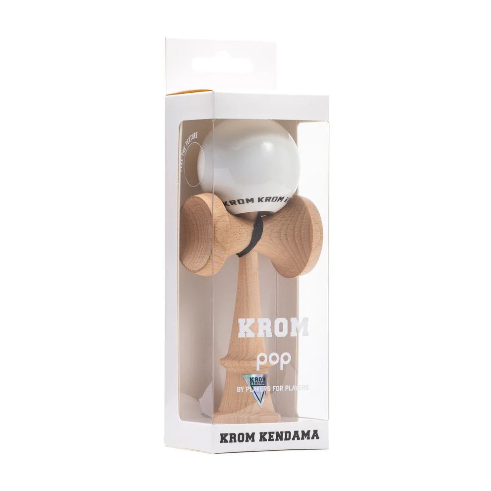 Cumpara Kendama Krom POP LOL STICKY White KROM <h2>Kendama Krom POP LOL White – Originală Lemn de Fag</h2><p><strong>Controlează mai bine fiecare trick</strong> datorită stratului <em>sticky</em> de pe tama (61 mm) și echilibrului optim al ken-ului din lemn de fag.</p><ul> <li>Lemn: fag finisaj de calitate</li> <li>Tama: 61 mm vopsea sticky pentru aderență</li> <li>Gaură centrală optimizată pentru lacing</li> <li>Sfoară rezistentă + bead incluse</li> <li>Potrivită pentru începători și avansați</li></ul><p>Concepută de <strong>KROM</strong> pentru sesiuni zilnice – de la primul spike până la combinații avansate de lighthouse lunars și stil flow.</p>. Kendama originala din lemn, ideala pentru freestyle, antrenament si competitie. Potrivita pentru incepatori si avansati. [1]