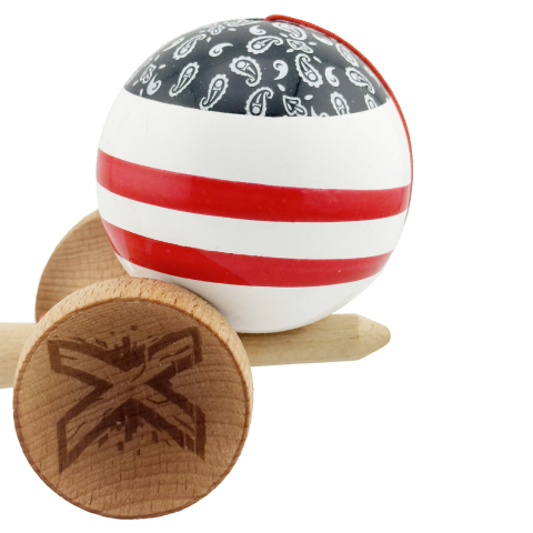 Kendama X CHICANOS, Super Sticky cu Cupe Mari, Rulment Metalic, din lemn 18 cm, Ata 55 cm, Negru/Alb - ReduceriAngro.ro [6]