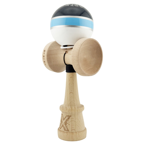 Kendama X ROYAL SPIKE, Profesionala, Cupe Mari, Super Sticky, Gaura in Baza, Rulment, Ata 55cm, Inel Albastru deschis [1]