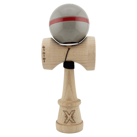 Kendama X PRO - Kendama X Silken, Profesionala, Cupe Mari, Super Sticky, Gaura in Baza, Rulment, Ata 55cm, Ice Gri