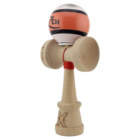 Kendama X Zen Series, Profesionala, Cupe Mari, Super Sticky, Gaura in Baza, Rulment, Ata 55cm, Coral [1]