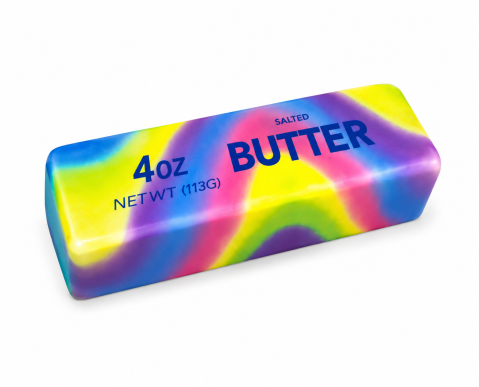 Jucarii Virale - Mini Butter Squishy Multicolor - Jucarie Antistres tip Unt 13 cm