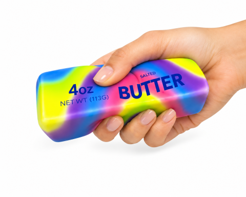 Mini Butter Squishy Multicolor - Jucarie Antistres tip Unt 13 cm [1]